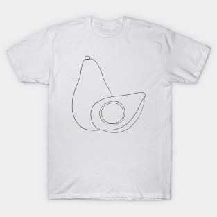 Avacado Line Drawing T-Shirt